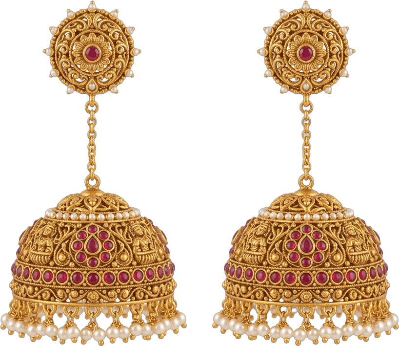 Temple Jhumkas
