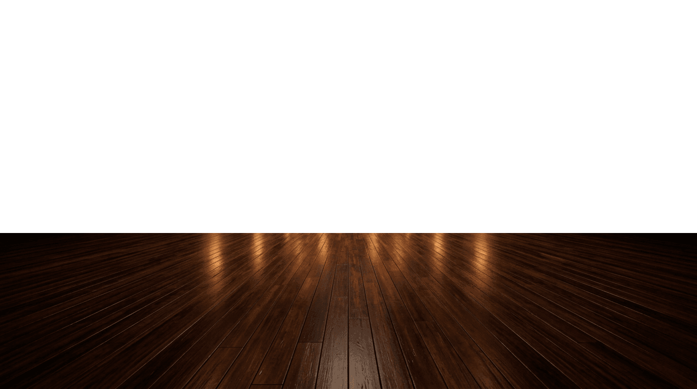 Authentic Wooden Stage Floor with Light Reflections